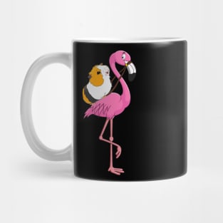 Guinea Pig Rider Flamingo Funny Mug